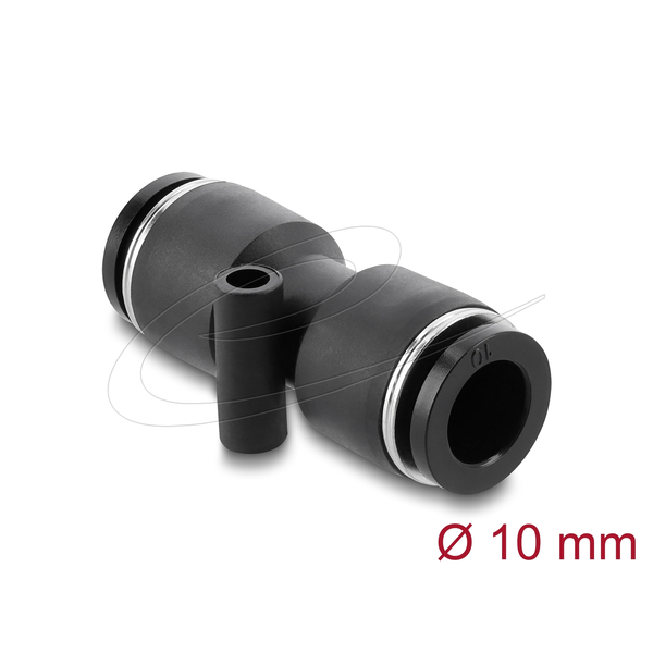 DELOCK Pneumatik Steckverbinder 10mm gerade m. Befestigungs.
