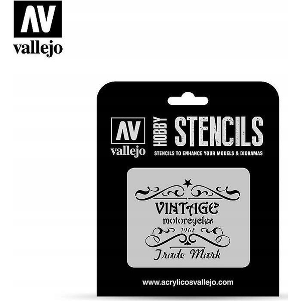  Vallejo Vallejo: Stencils - Vintage Motorcycles Sign