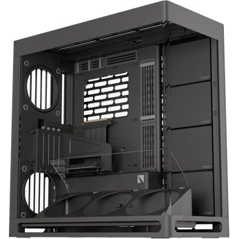 HAVN HAVN HS 420 VGPU PC-Gehäuse, Midi-Tower, E-ATX, Tempered Glass, PCIe 5.0 Riser Midi torony Ház, Gaming doboz, Számítógép ház Fekete (HVN-CA-HS420-08)