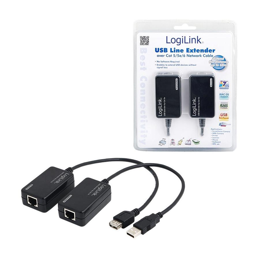 KAB LogiLink UA0021D Cat5/5e/6 USB hosszabbító kábel (UA0021D)