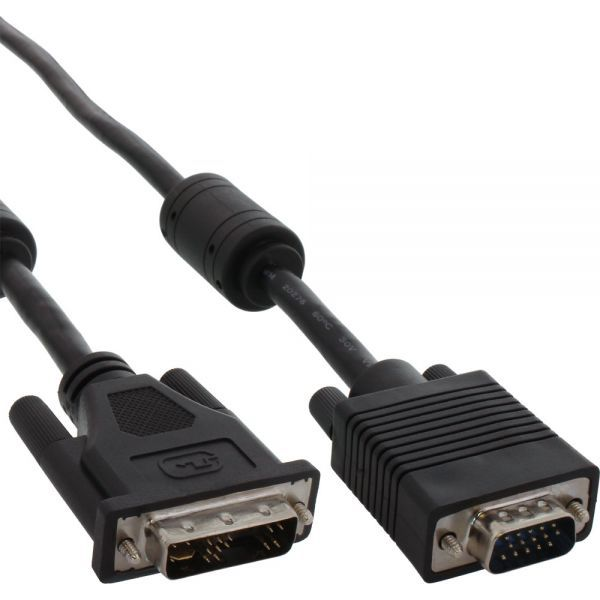 InLine D-Sub - DVI-A M-M 2m D-sub (DB-25) Nero
