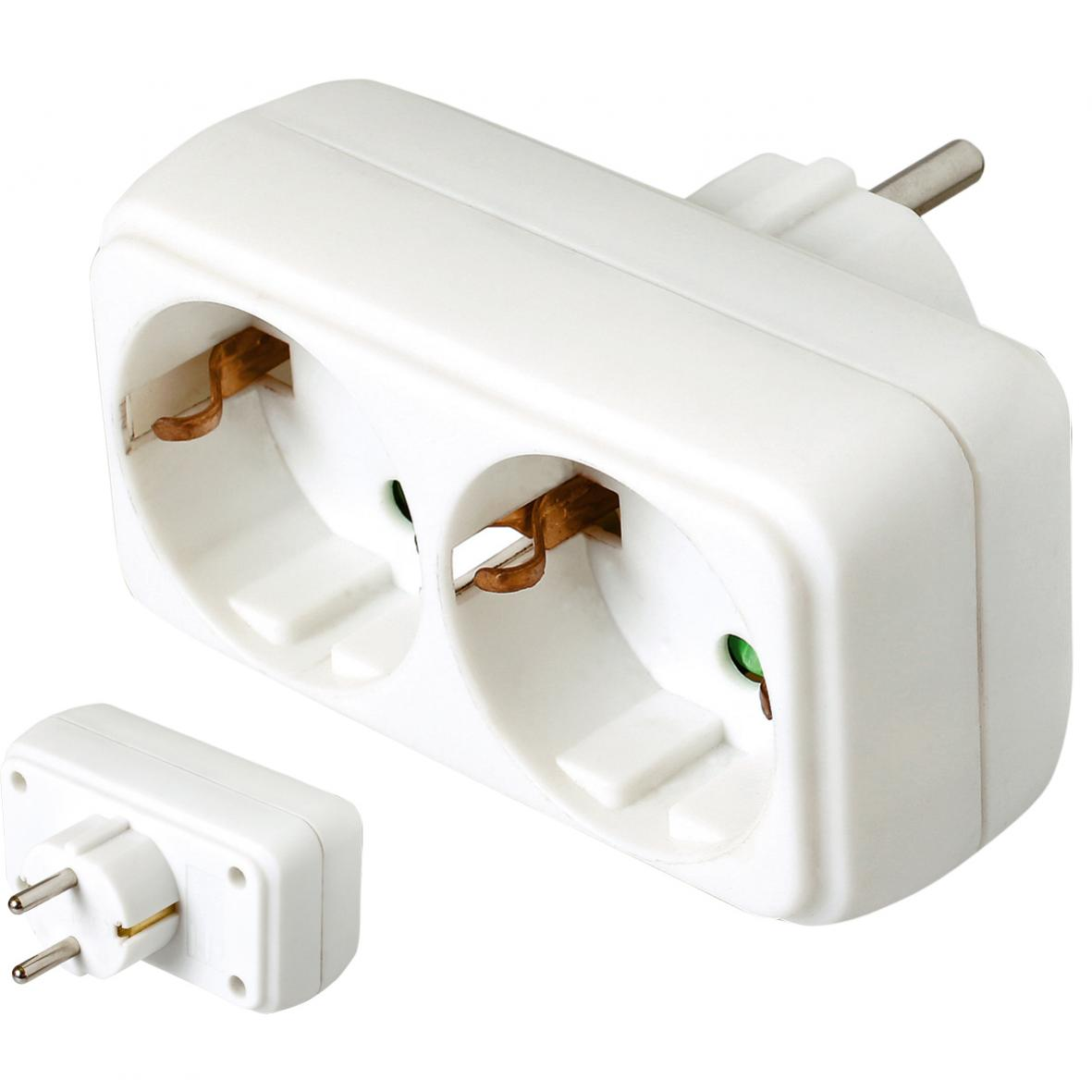 Home NV 22 Hálózati elosztó, 2 földelt aljzat Fehér (NV 22)