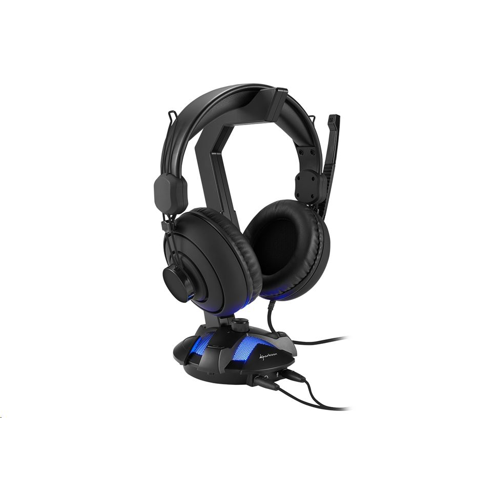 Sharkoon X-Rest 7.1 fejhallgató állvány fekete (4044951019045) (4044951019045)