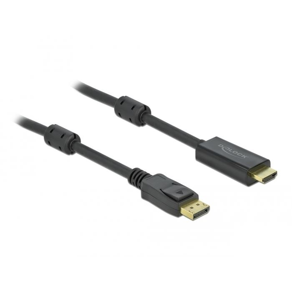 DELOCK DisplayPort 1.2 > HDMI Kabel 4K 60Hz 2,0m aktiv