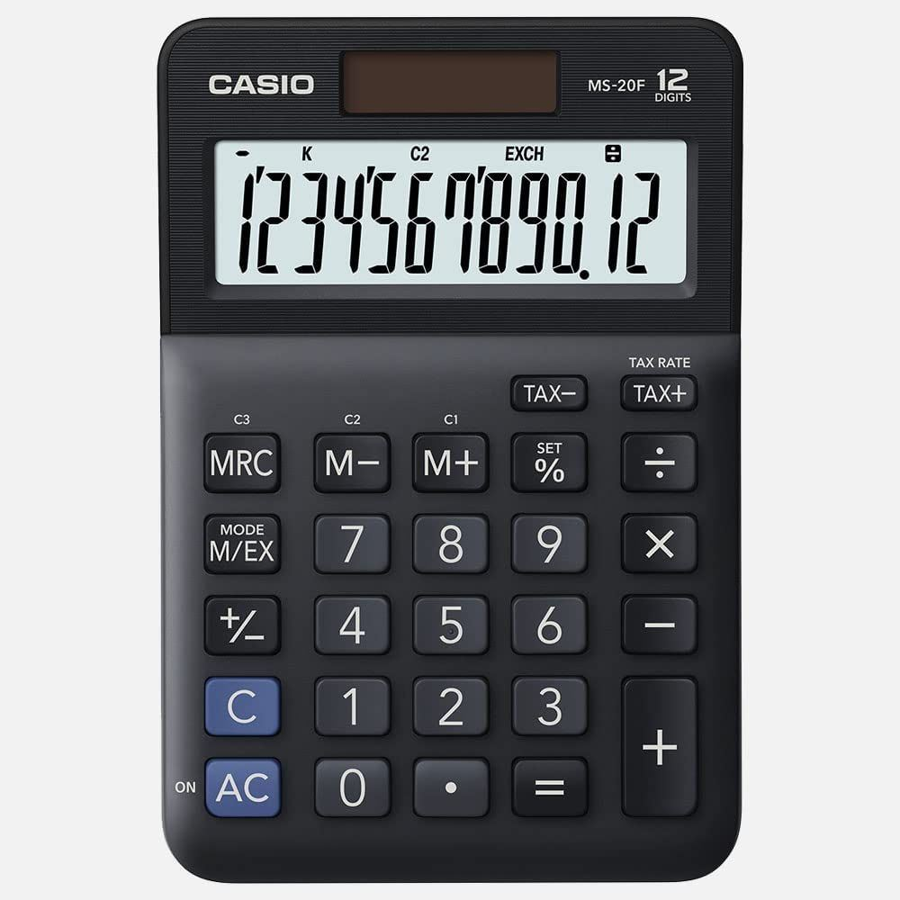 Casio MS-20F asztali számológép fekete (MS-20F)