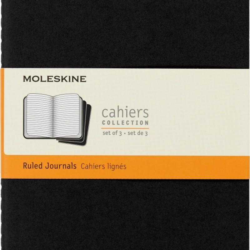 Moleskine Jegyzetfüzet Cahier 3 Darab Qp316 Fekete L Vonalas (MS-704956)