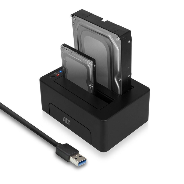 ACT AC1504 docking station per unità di archiviazione USB 3.2 Gen 1 (3.1 Gen 1) Type-B Nero