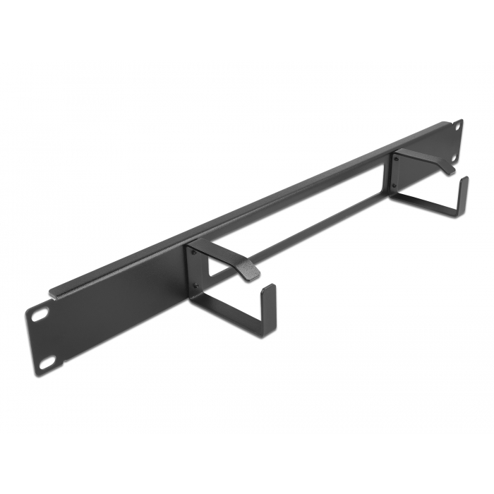 Delock 19 kábel rendező panel nyílással és 2 hurokkal 1U fekete (66655) (66655)