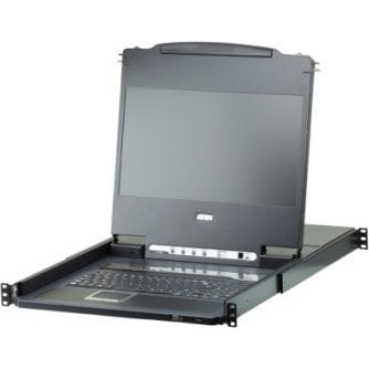 ATEN CL6708MW-ATA-AG стелажна конзола 43,9 см (17.3") 1920 x 1080 пиксела Метал, Пластмаса Черен 1U