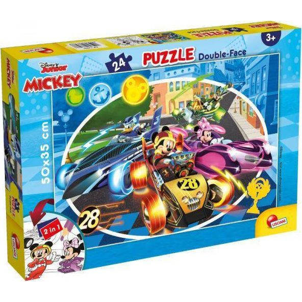 Mickey egér 2 az 1-ben 24db-os puzzle és színező 50x35cm - Lisciani (304-73986)