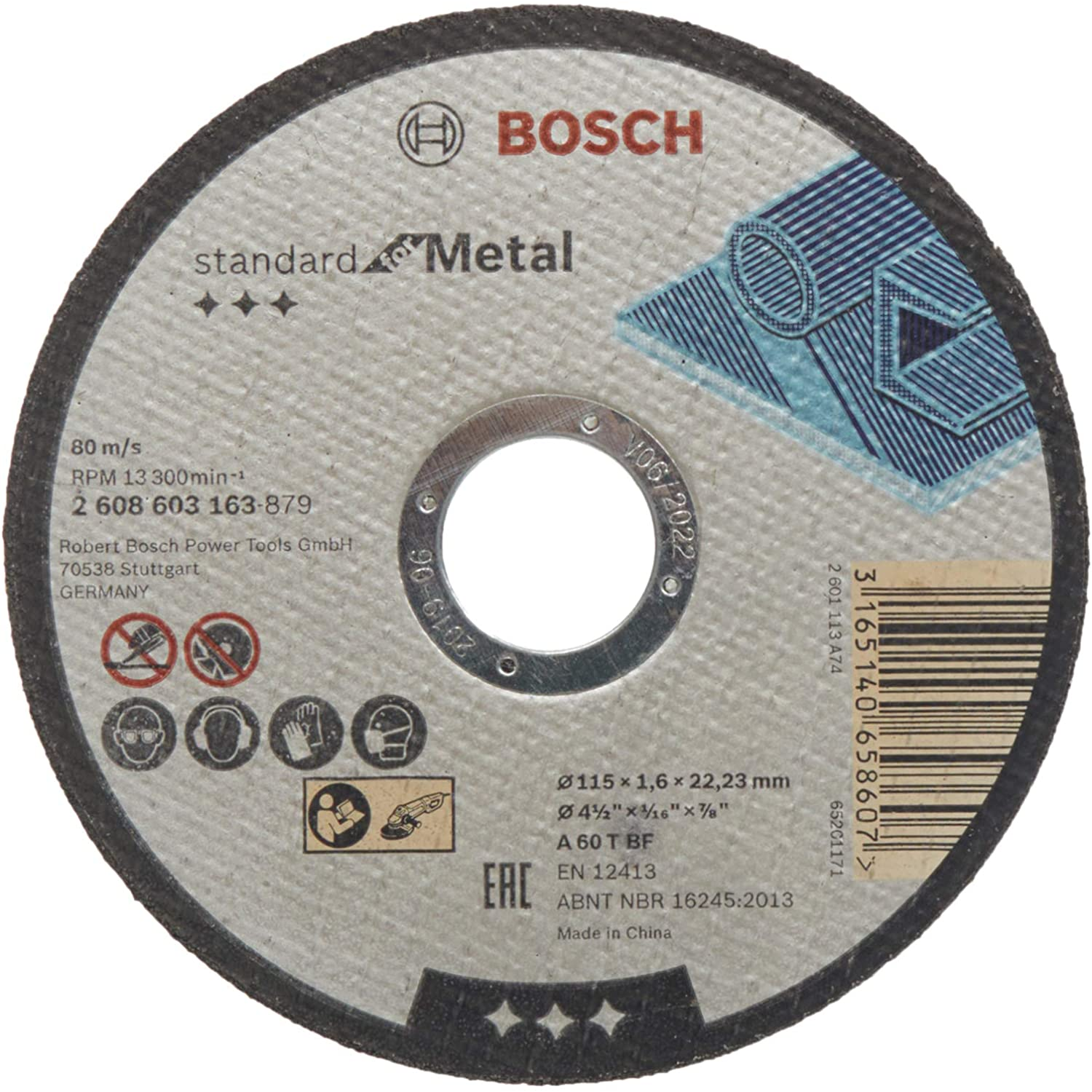 Bosch Standard for Metal A 60 T BF egyenes vágókorong - 115mm/1,6mm (2608603163)