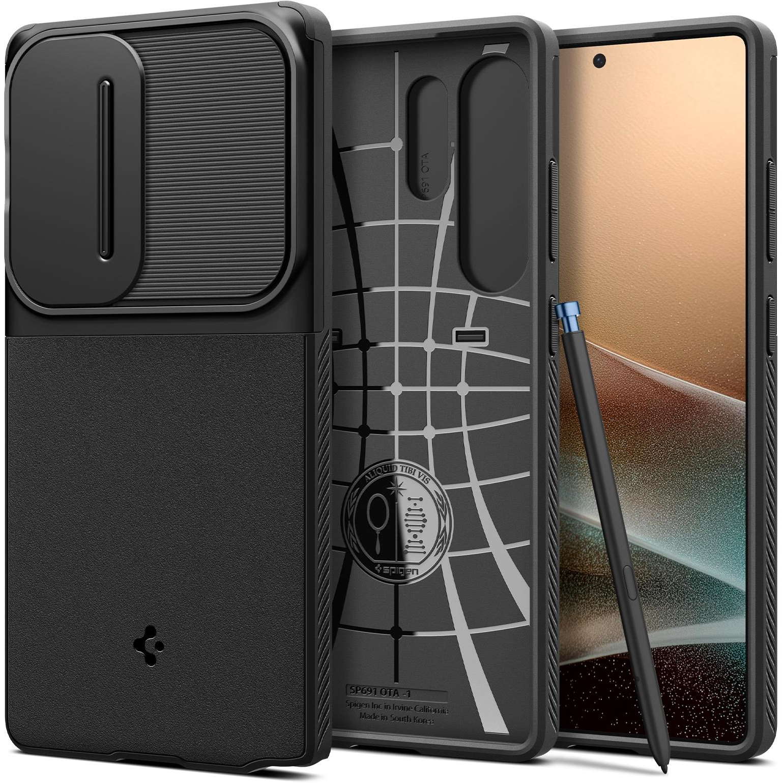 Spigen Optik Armor Black Samsung Galaxy S 2025 Ultra tok (ACS08969)