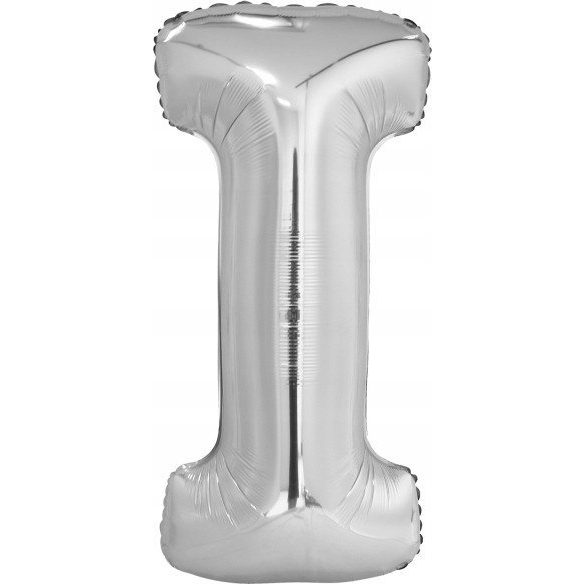  Balon foliowy litera I srebrna 40.5x86cm