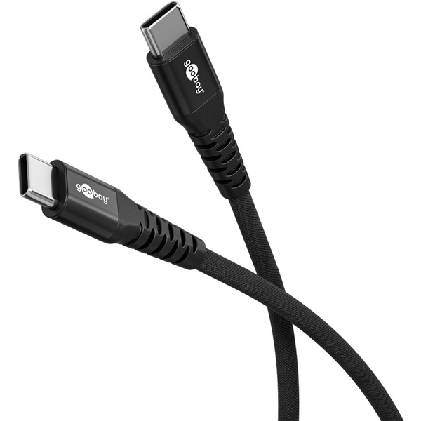 Goobay 73952 USB-C apa - USB-C apa 2.0 Adat és töltőkábel 0.5m - Fekete
