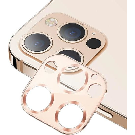Защита на камерата Usams Metal And Secure Glass за iPhone 12 Pro Max - злато