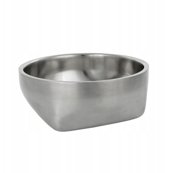 Miska pod�u�na, dla psa, stal nierdzewna,  z podw�jnymi �ciankami, 21cm