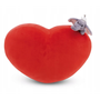 NICI 61491 Poduszka pluszowa w kształcie serca 42x27cm ze słonikiem Love 12cm