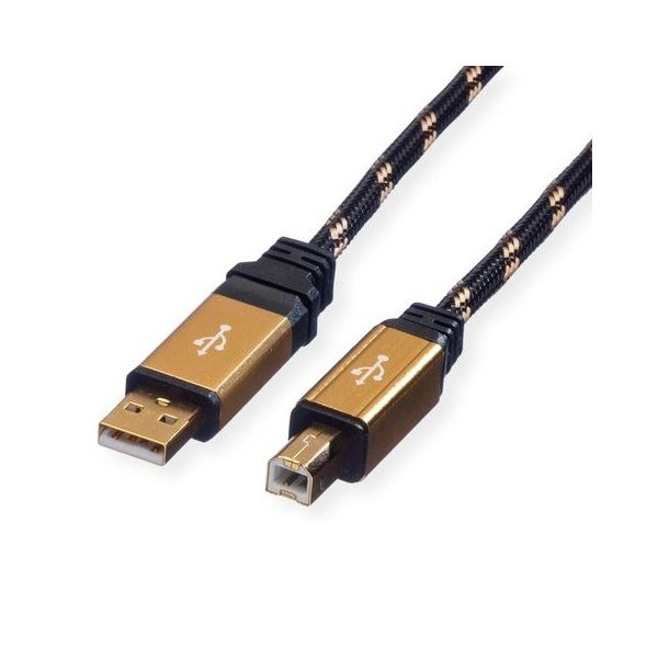 ROLINE-GOLD USB 2.0 kabel A-B, 3m