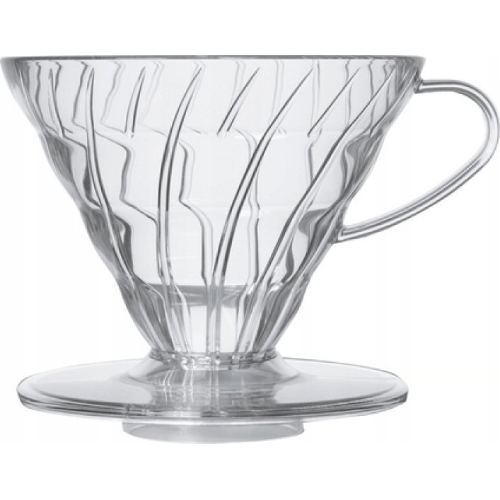 Hario V60 Átlátszó Műanyag Dripper, 2 Adagos (0502010030)