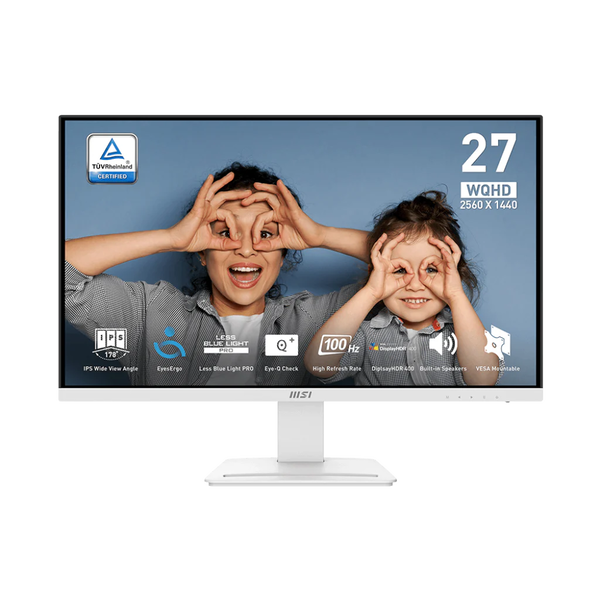 MSI Pro MP273QW E2 computer monitor 68,6 cm (27") 2560 x 1440 Pixels Wide Quad HD Wit