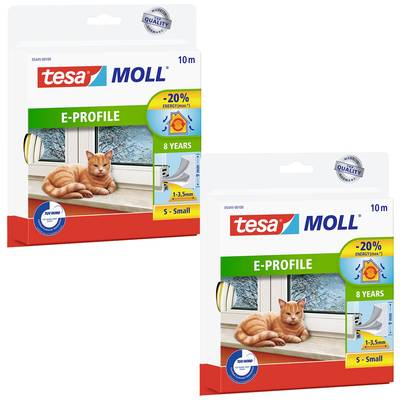 Tesa E-PROFIL (05445-00500-00) Tömítőszalag Fehér (H x Sz) 10 m x 9 mm 2 db (05445-00500-00)