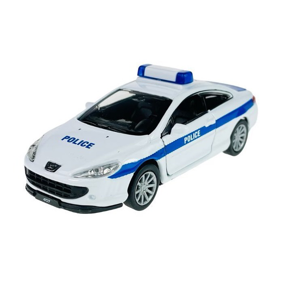 Welly CityDuty Peugeot Coupé 407 Police autó fém modell (1:34)