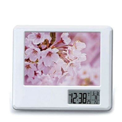 TOO PFC-100-W asztali óra fényképtartóval fehér (PFC-100-W)