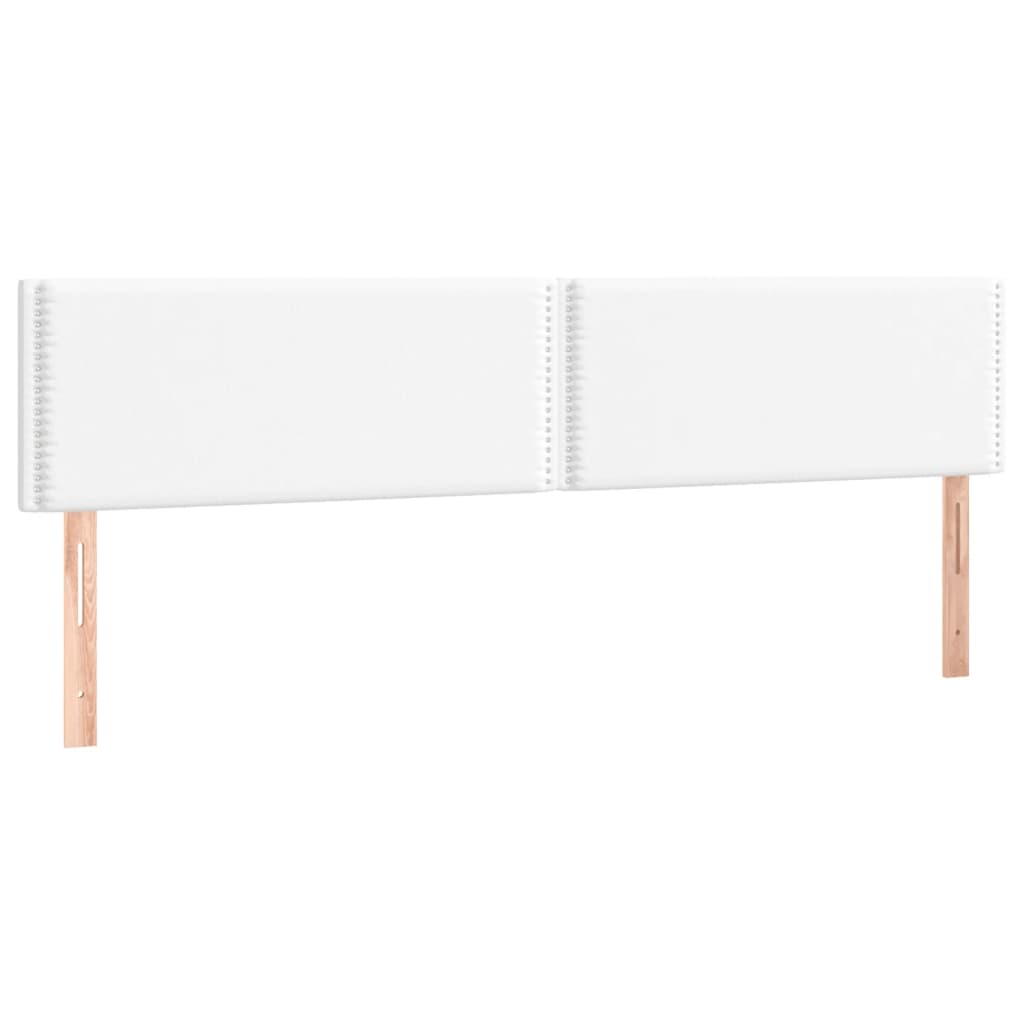 2 db fehér műbőr fejtámla 90x5x78/88 cm (345973)