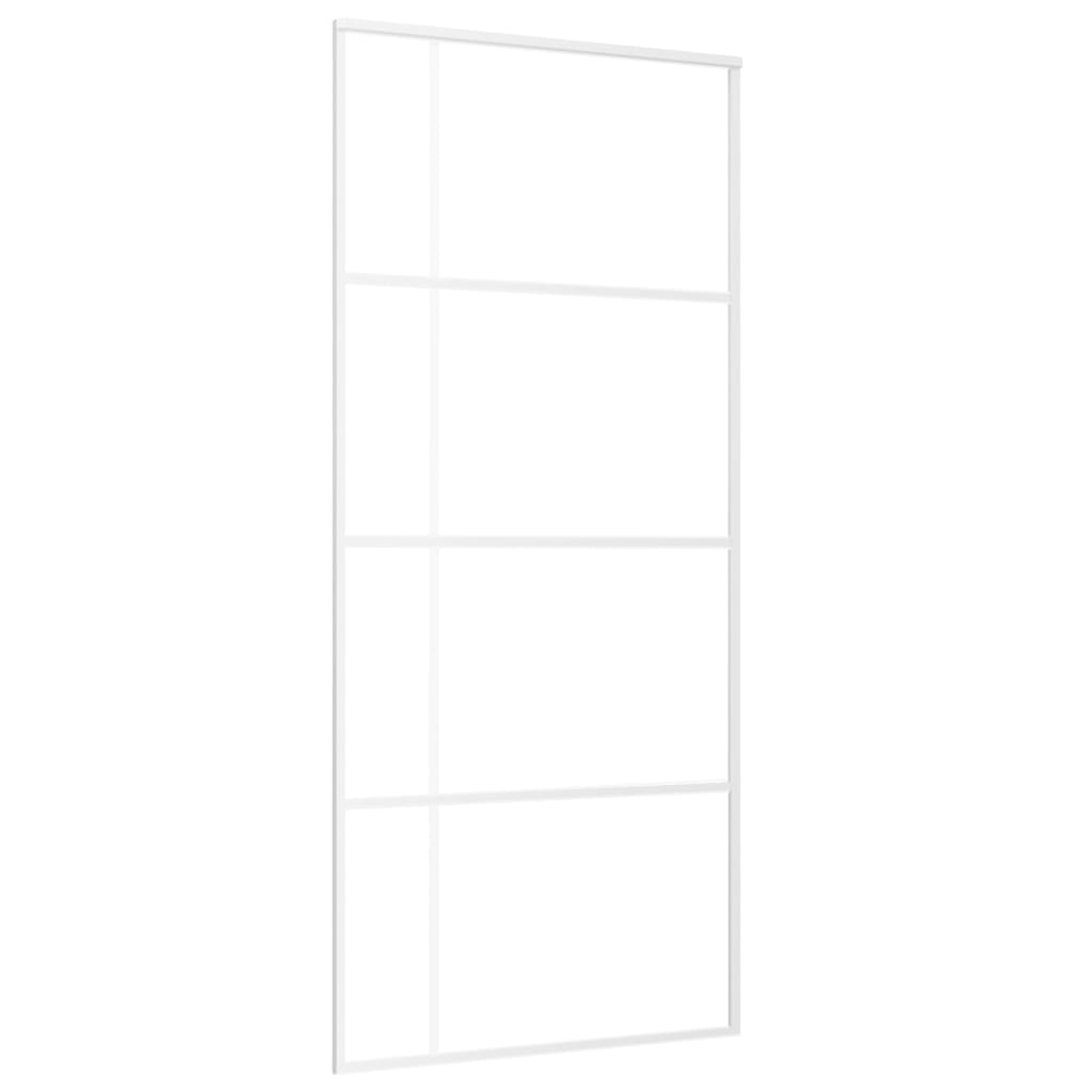 fehér ESG üveg és alumínium tolóajtó 90x205 cm (151684)