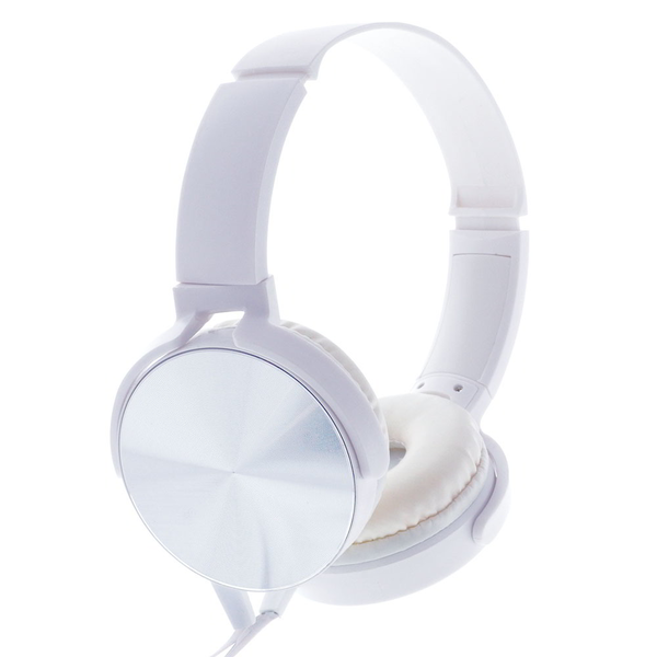 Слушалки Rebeltec MONTANA, с микрофон, бял
