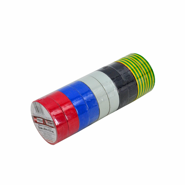 AWTOOLS IZOLAČNÍ PÁSKA 12mm x 10m MIX /10 Ks. AW25550
