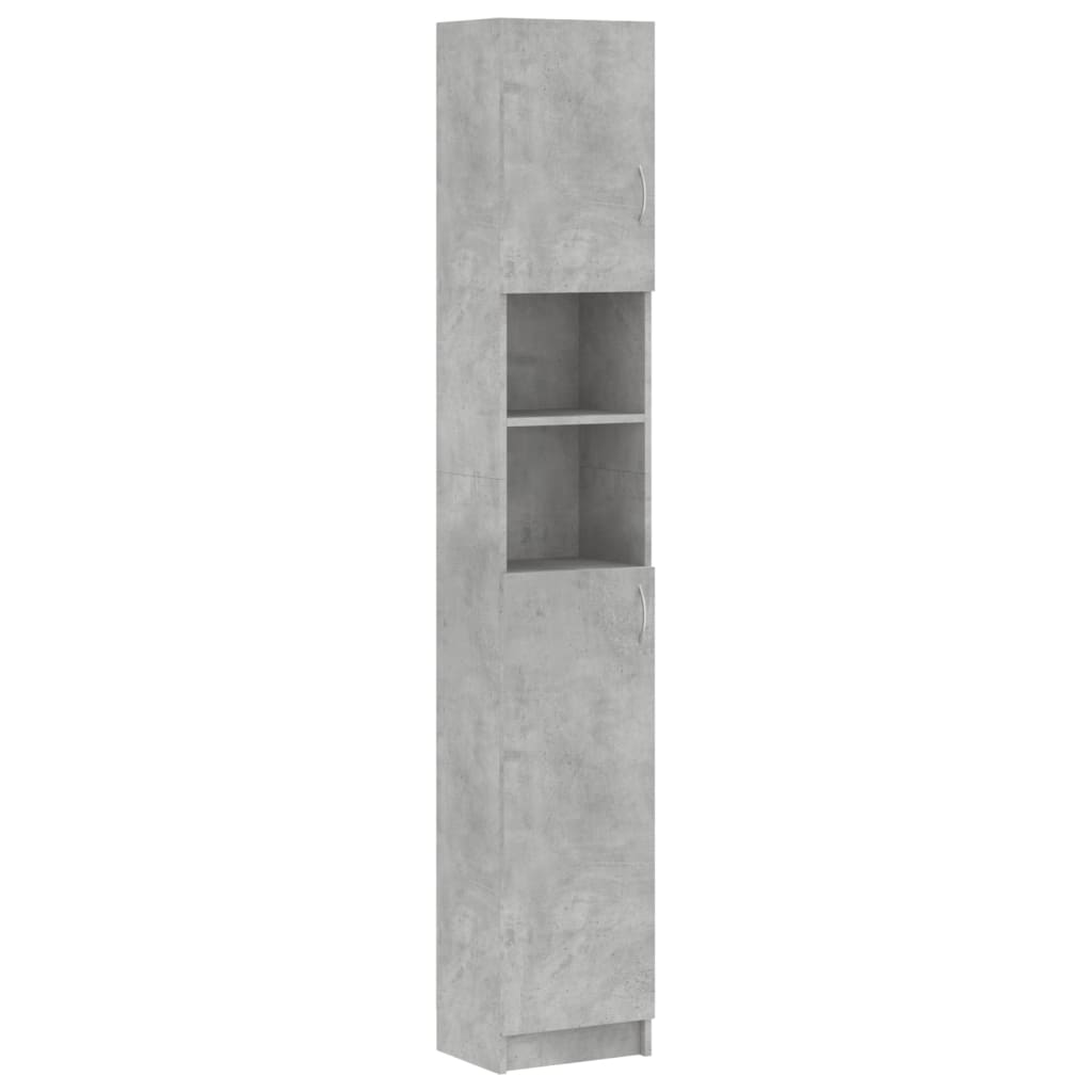 betonszürke forgácslap fürdőszobaszekrény 32 x 25,5 x 190 cm (802880)