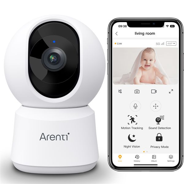 Arenti P2Q Wi-Fi 5G 4MP 2.5K kamera (6974935720200)