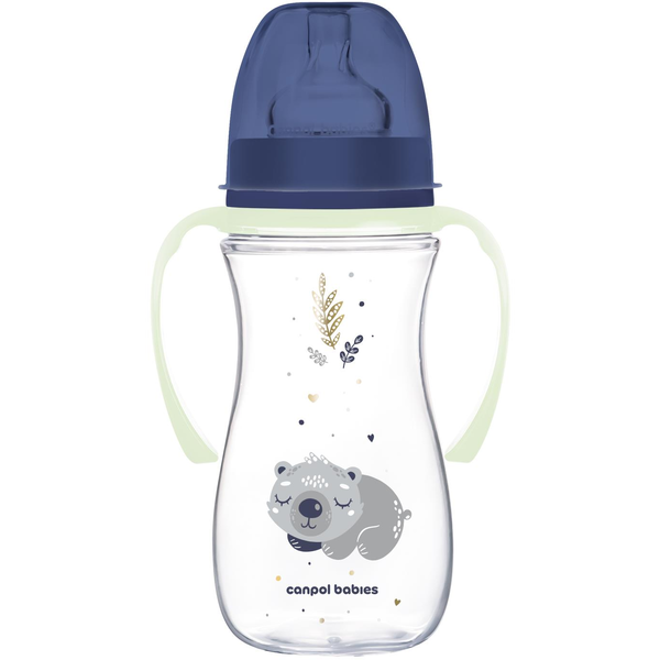 Canpol babák Sleepy Koala EasyStart Anticolic cumisüveg 300 ml, kék