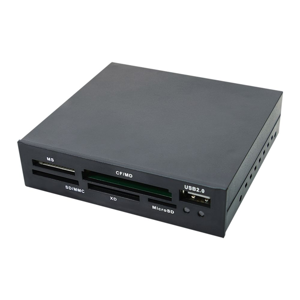3,5" LogiLink All-in-One Zwart Plastic USB-A 2.0