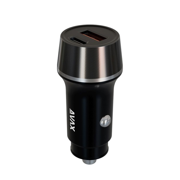 AVAX CC304B CARLY 38W USB-C (PD3.0)+USB-A (QC) autós töltő (AVAX CC304B)