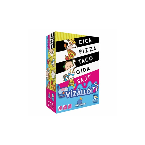 Vízálló cica, pizza, taco, gida, sajt kártyajáték
