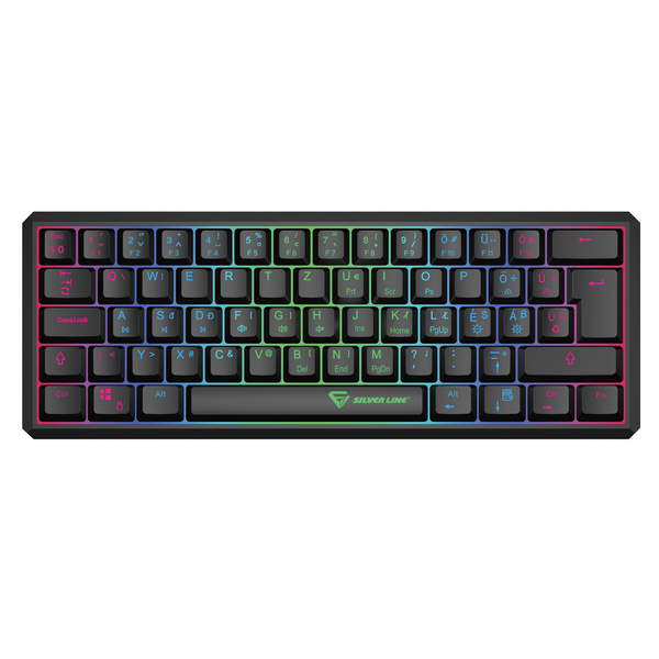 Silverline MK518 Vezetékes Gamer Mechanikus Billentyűzet RGB HUN - Fekete