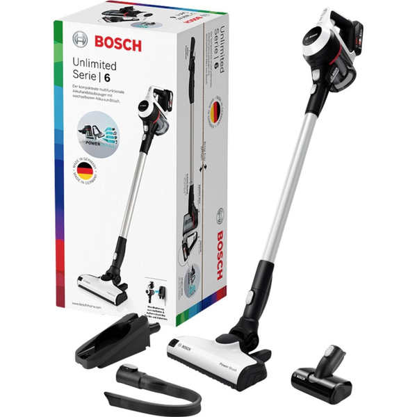 Bosch Serie 6 BKS611MTB stav støvsuger & elektrisk kost Stick vakuum Batteri Dry Poseløs Sort, Hvid