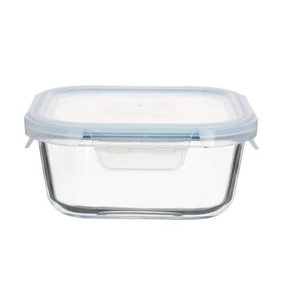 TOO üveg négyzet alakú ételtároló, csatolható műanyag tetővel 800 ml-es (KT-87) (KT-87)