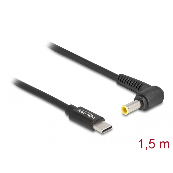 Delock Laptop töltőkábel USB Type-C  apa - Samsung 5,5 x 3,0 mm apa