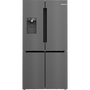 Bosch Serie 6 KFI96AXEA хладилник с фризер с две врати Свободно стоящ 574 Д E Черен, Неръждаема стомана
