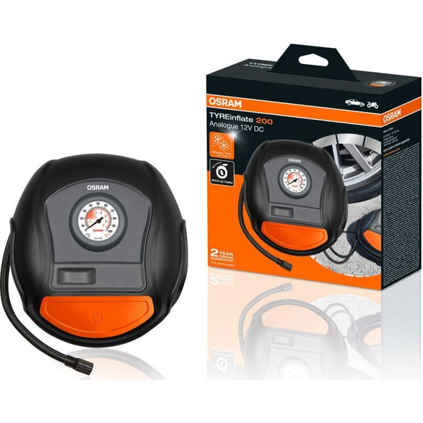 OSRAM OTI200 Kompresszor OTI200 Analóg manométer, Kábeltartó, Túlterhelés elleni védelem