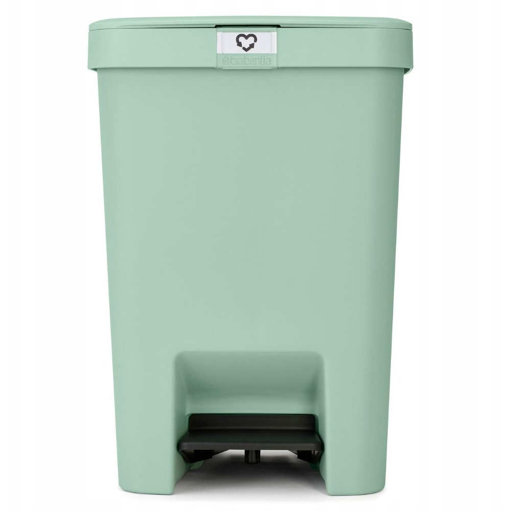 Brabantia StepUp pedálos kuka hulladéktípus jelölő ablakkal, lecsapódásgátló fedél, 25L - J méret, 91% újrahasznosított műanyag, jáde zöld - 800283 (800283)