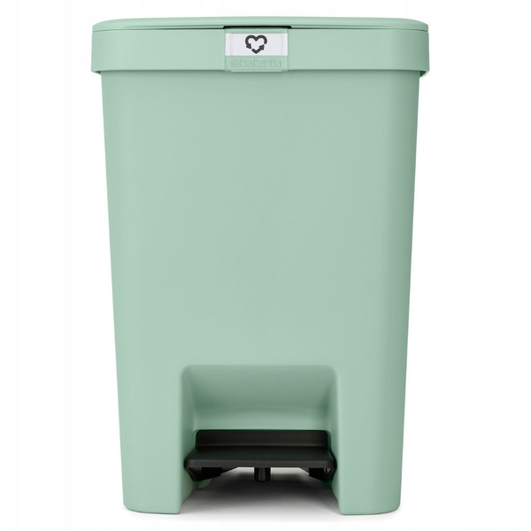 Brabantia StepUp pedálos kuka hulladéktípus jelölő ablakkal, lecsapódásgátló fedél, 25L - J méret, 91% újrahasznosított műanyag, jáde zöld - 800283