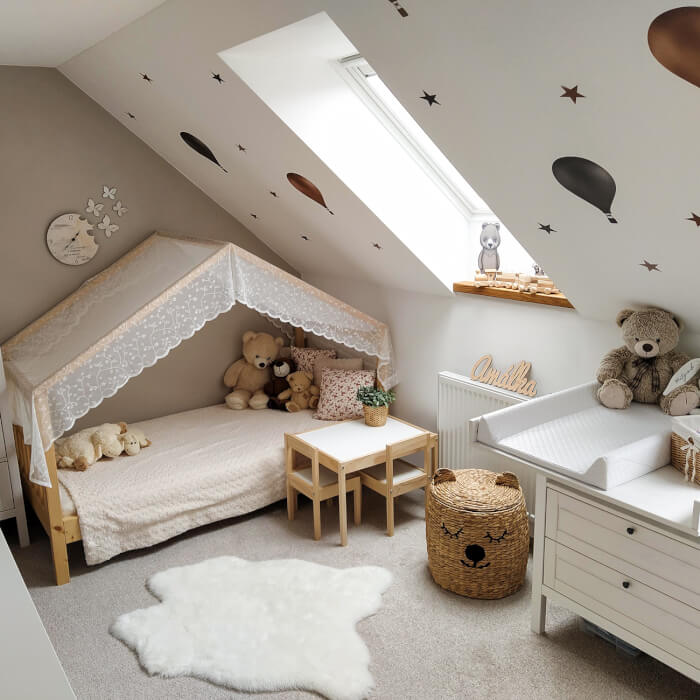 Hőlégballon falmatrica állatkákkal (9086f)