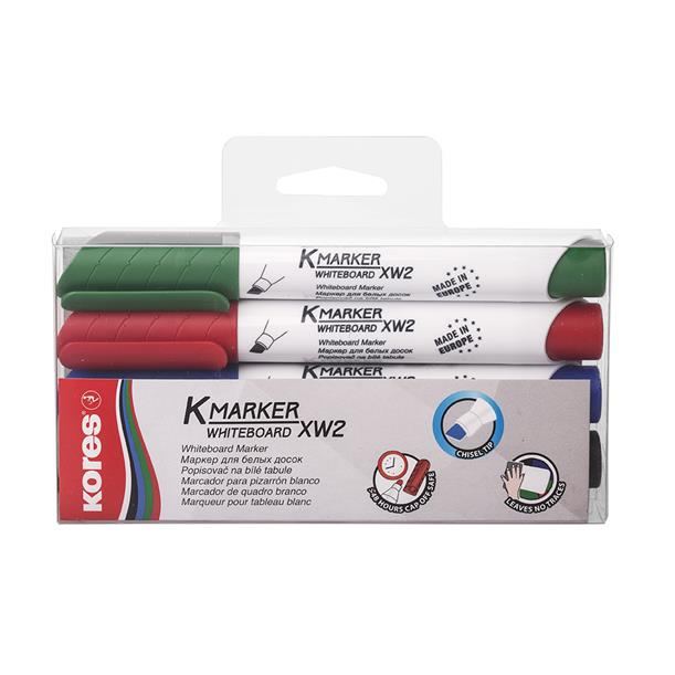 Kores K-Marker 1-3mm Tábla- és flipchart marker készlet - 4 különböző szín (20845)