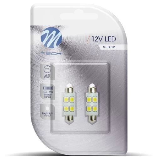 M-Tech Szofita LED 36mm 4x5050 SMD fehér színű pár (72LB072W) (72LB072W)