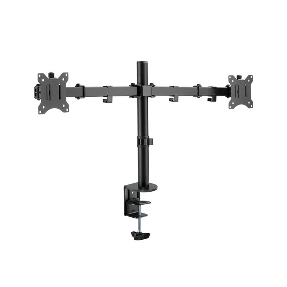 LogiLink - mounting kit - adjustable arm - for 2 LCD displays - black (BP0098)