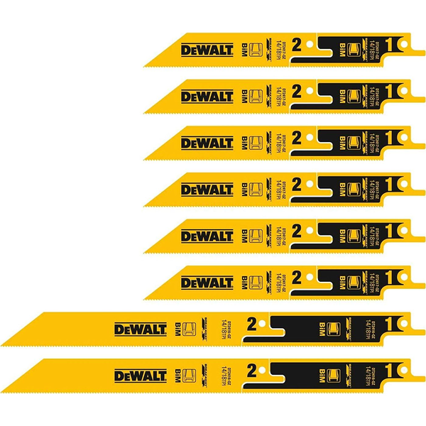 Dewalt Dt2446-qz - Hojas De Sierra Sable Segmentadas De Alto Rendimiento 8 Piezas